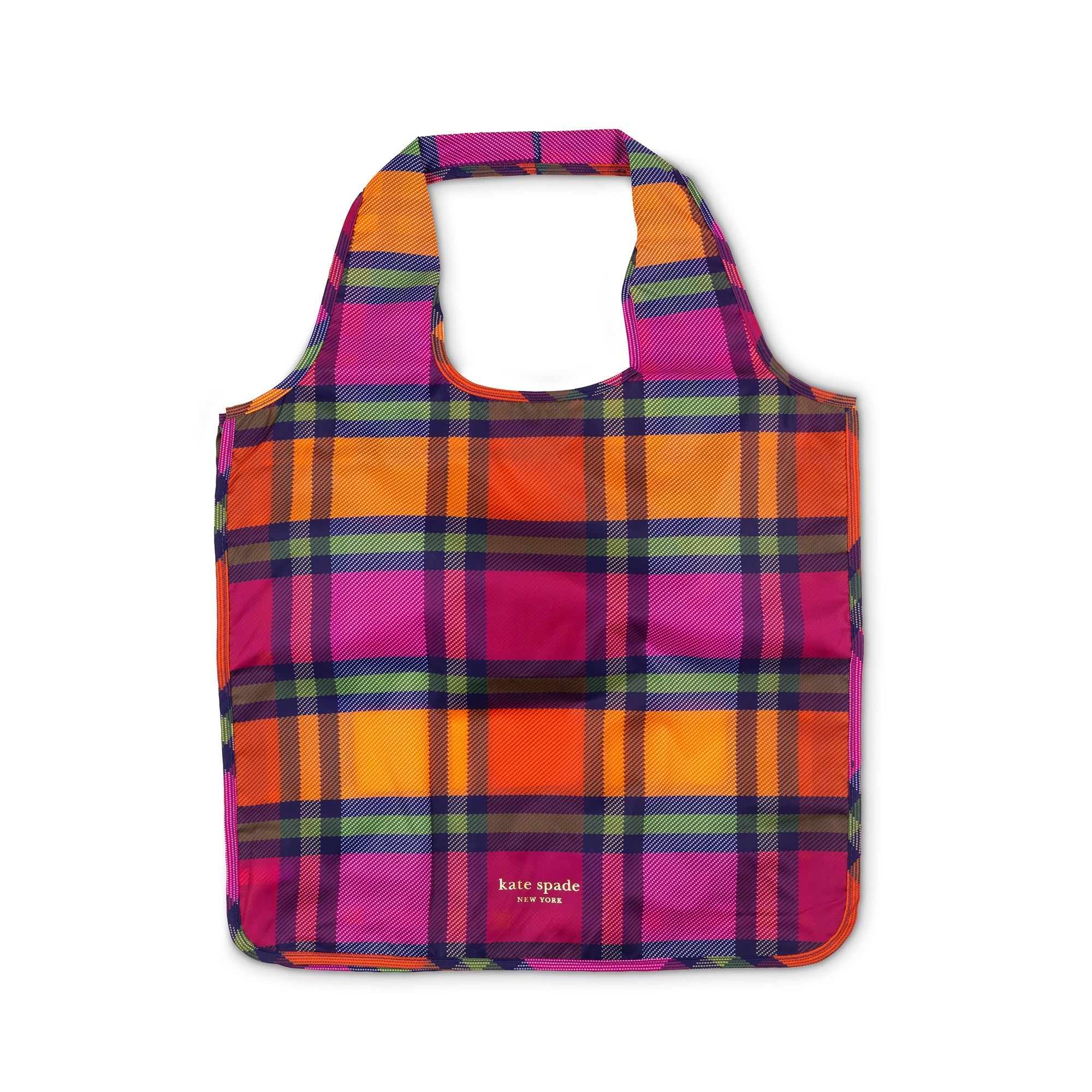 Reusable Shopping Tote, Grand Plaid Duo