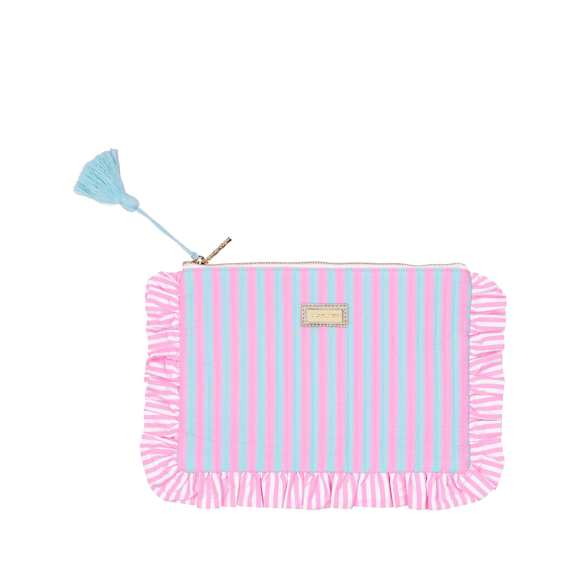Ruffle Pouch, Stripe