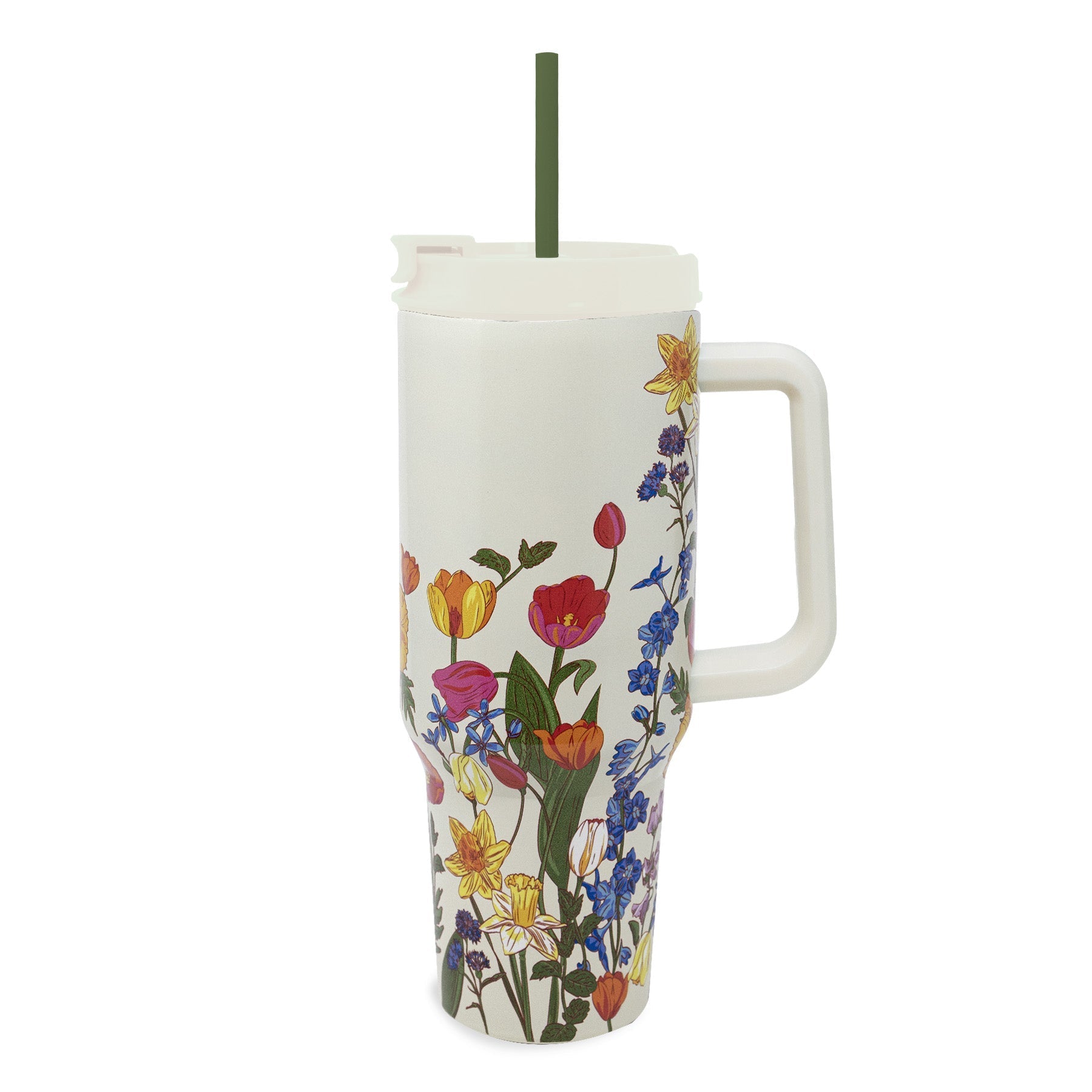 Stainless Steel 40 oz. Tumbler, Meadow Bouquet Seedpearl