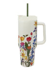 Stainless Steel 40 oz. Tumbler, Meadow Bouquet Seedpearl