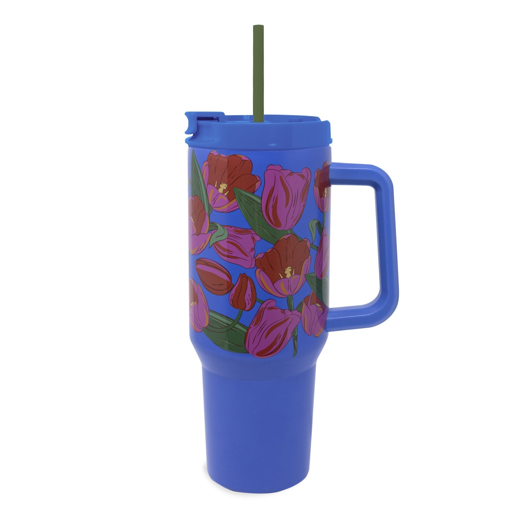 Stainless Steel 40 oz. Tumbler, Tulips on Quiet Harbor