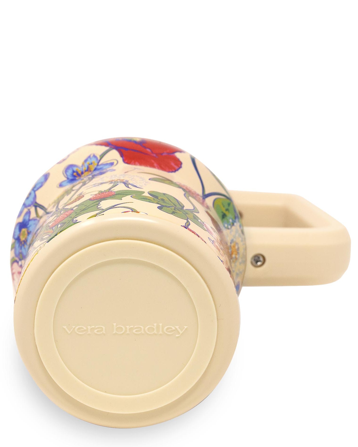 Vera Bradley mug with floral design on a white background
