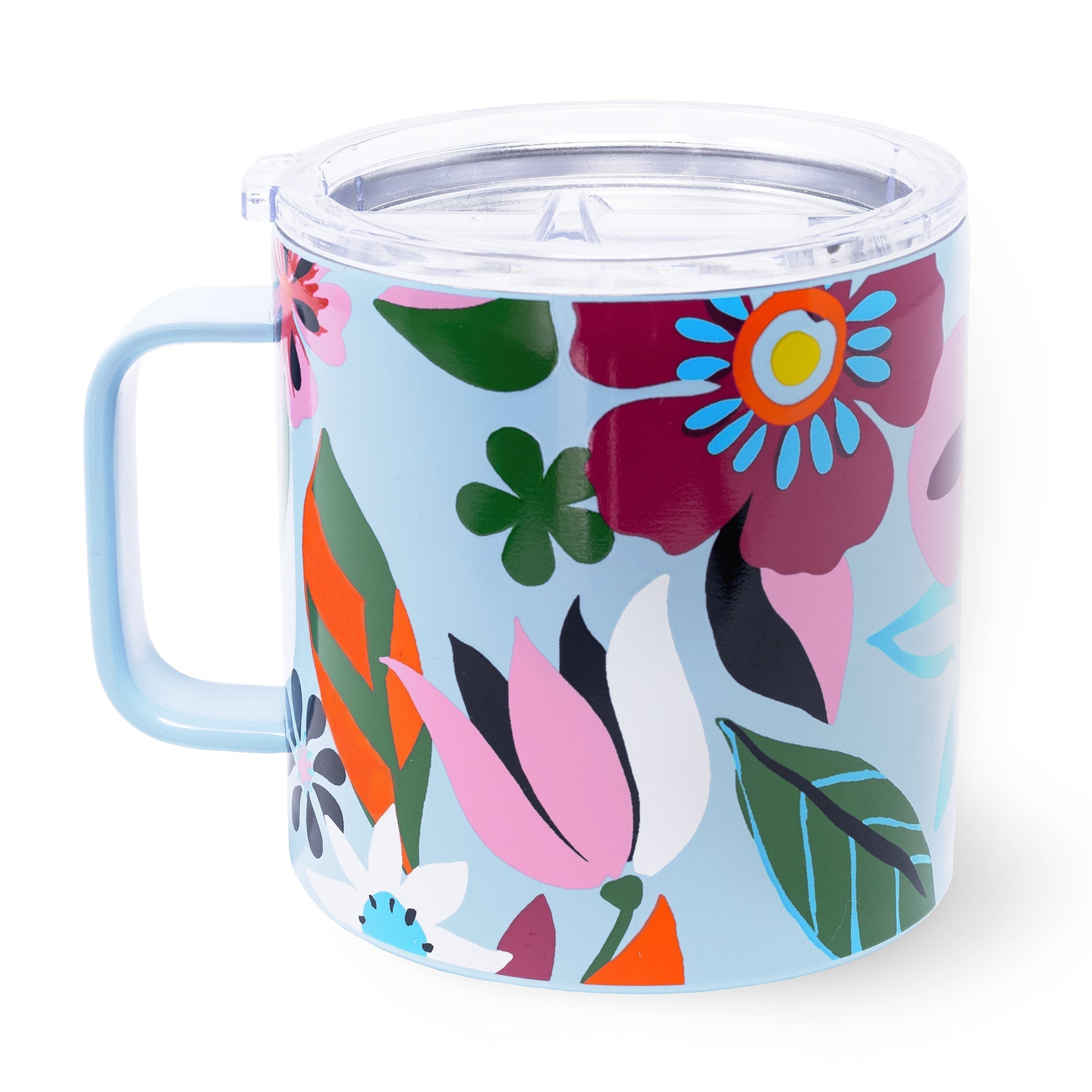 Stainless Steel Coffee Mug, Safari Floral