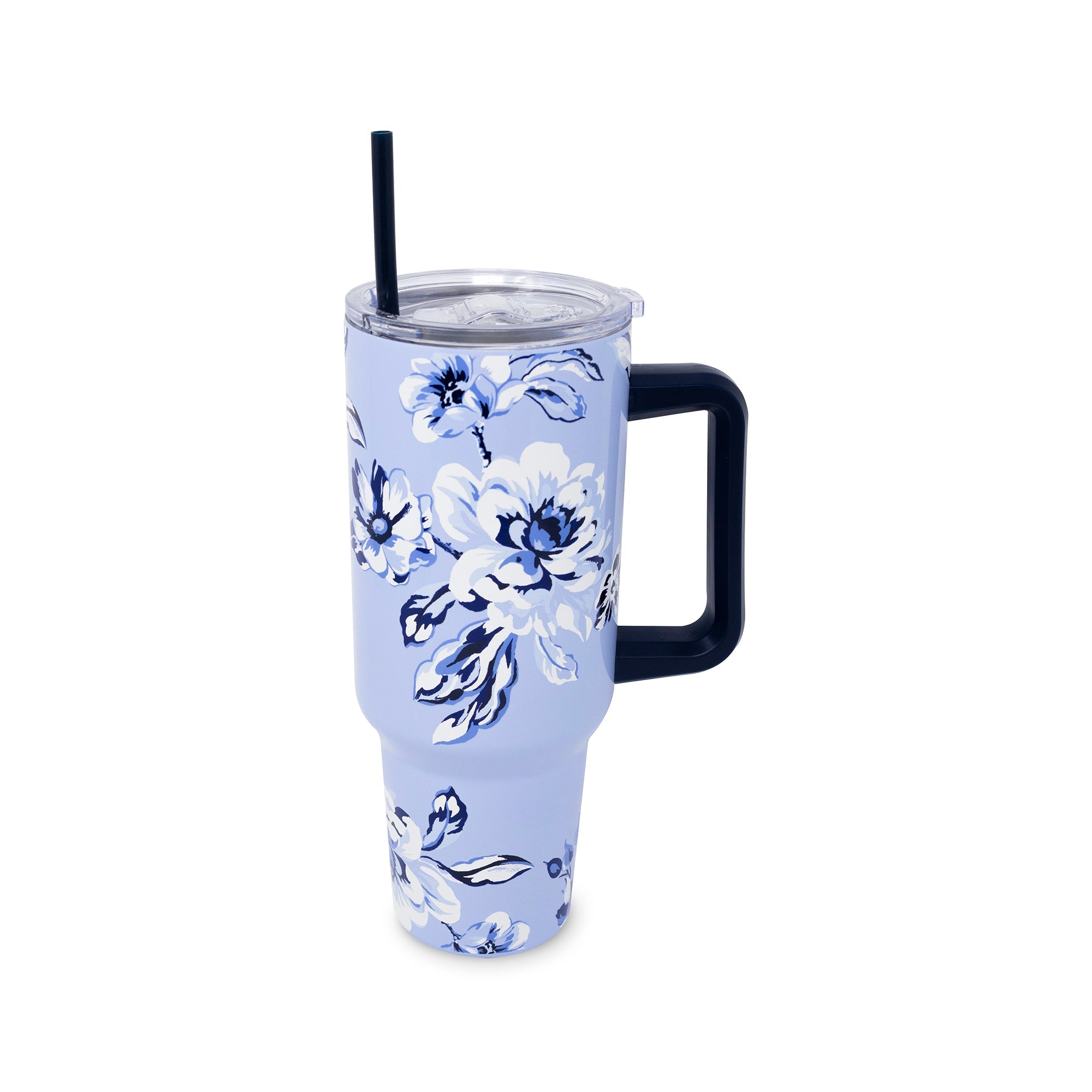Stainless Steel 40 oz. Tumbler, Floral Toile