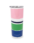 Stainless Steel Tumbler, Ocean Stripe