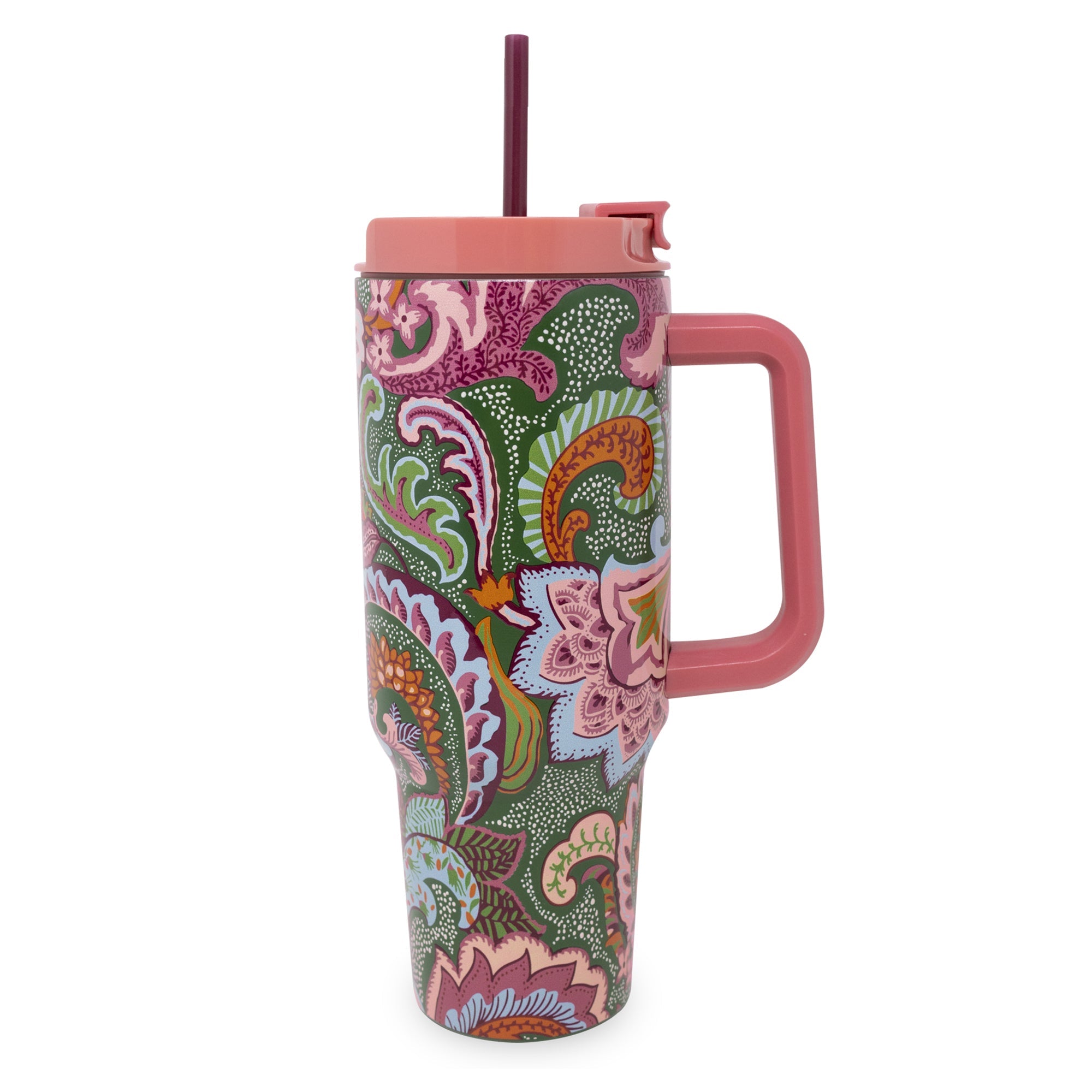 Stainless Steel 40 oz. Tumbler, Rachel Ditsy Patchwork