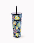 Stainless Steel Tumbler with Straw, Chimie Des Fleurs