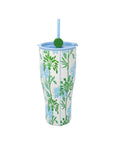 Stainless Steel Tumbler with Straw, Swayin in the Breeze