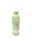 Stainless Steel Water Bottle, Lime Feeling Good