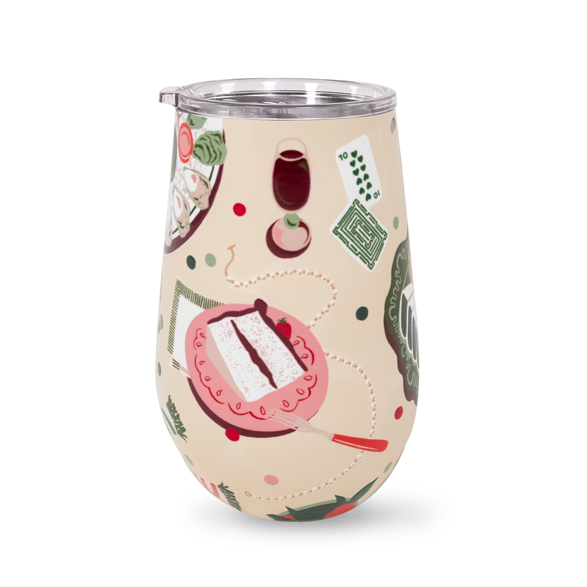 Stainless Steel Wine Tumbler, Festive Party
