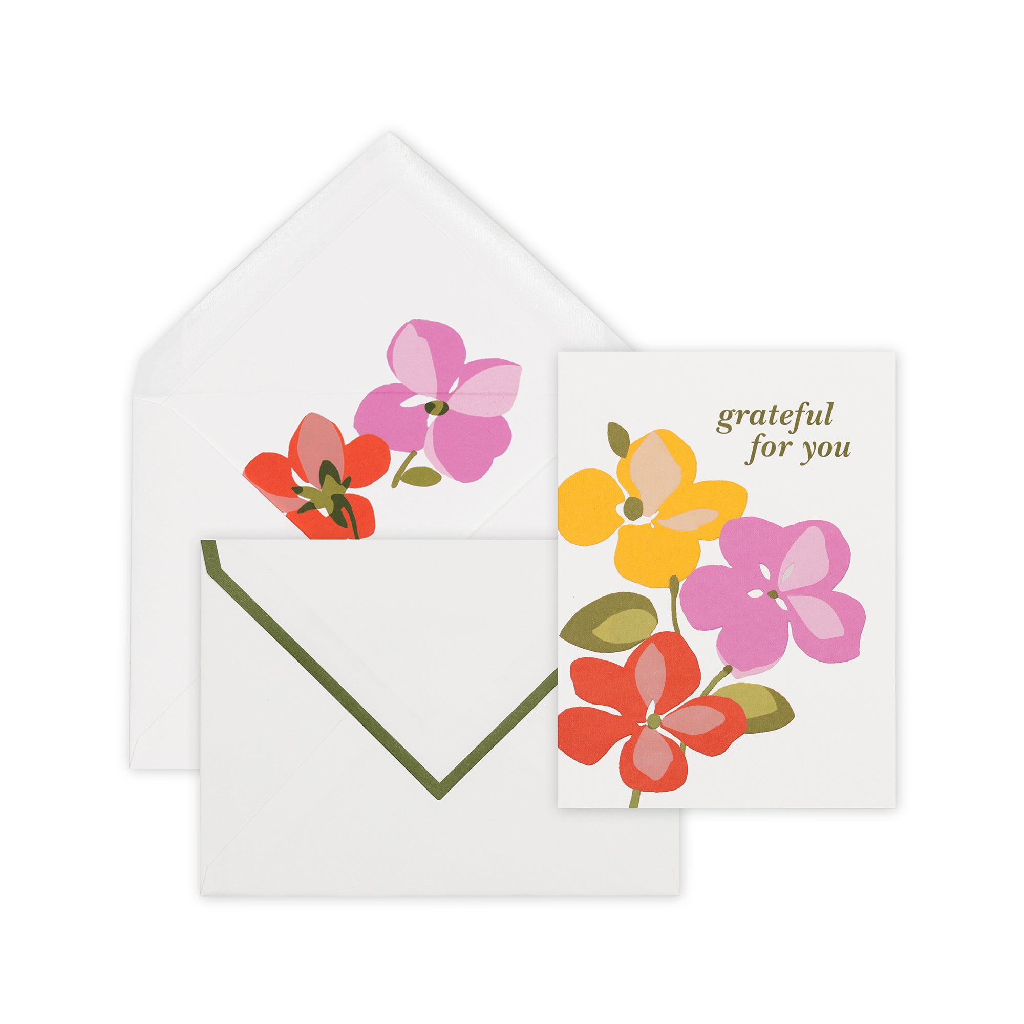 Thank You Notecard Set, Spring Pansies