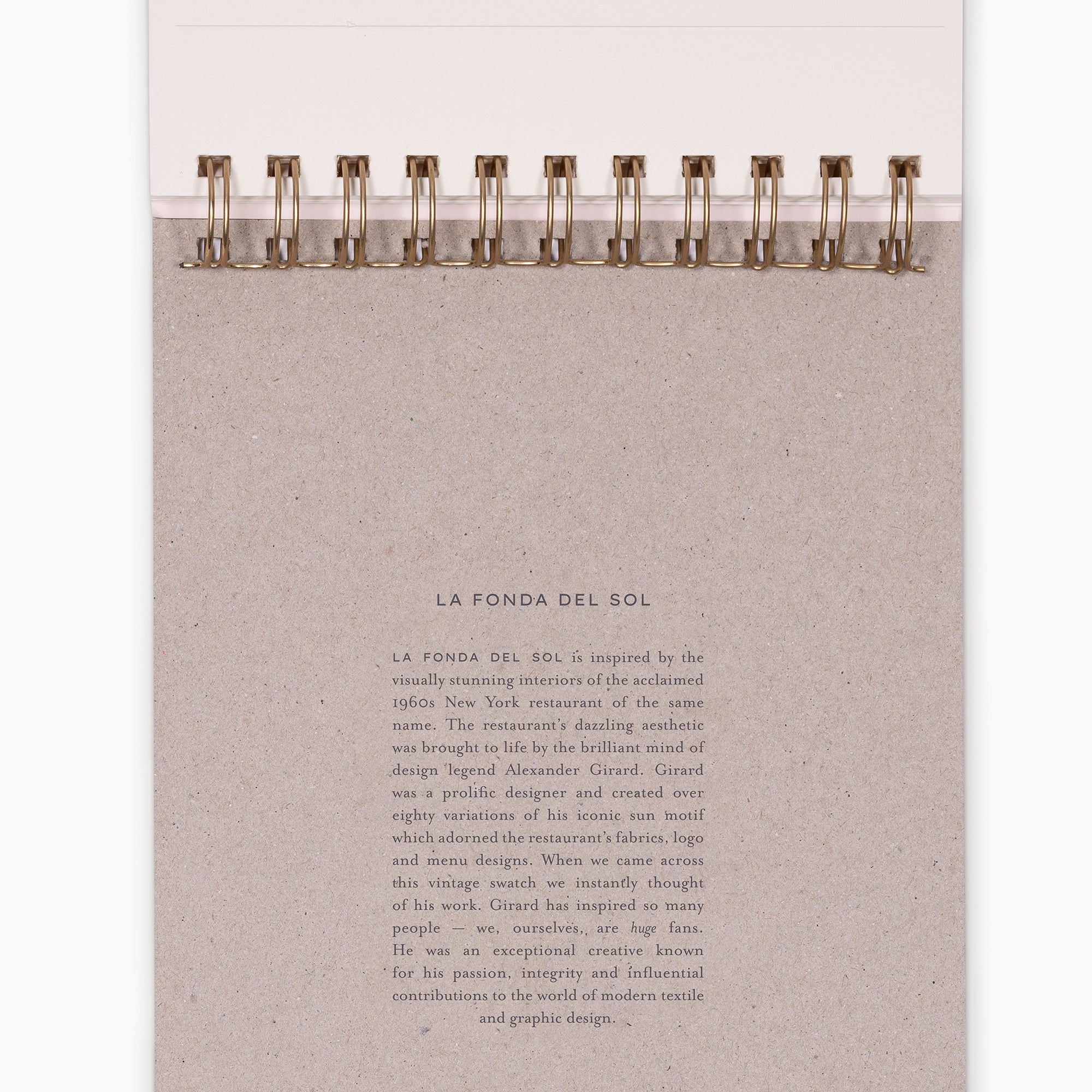 Top Spiral Notebook, La Fonda Del Sol