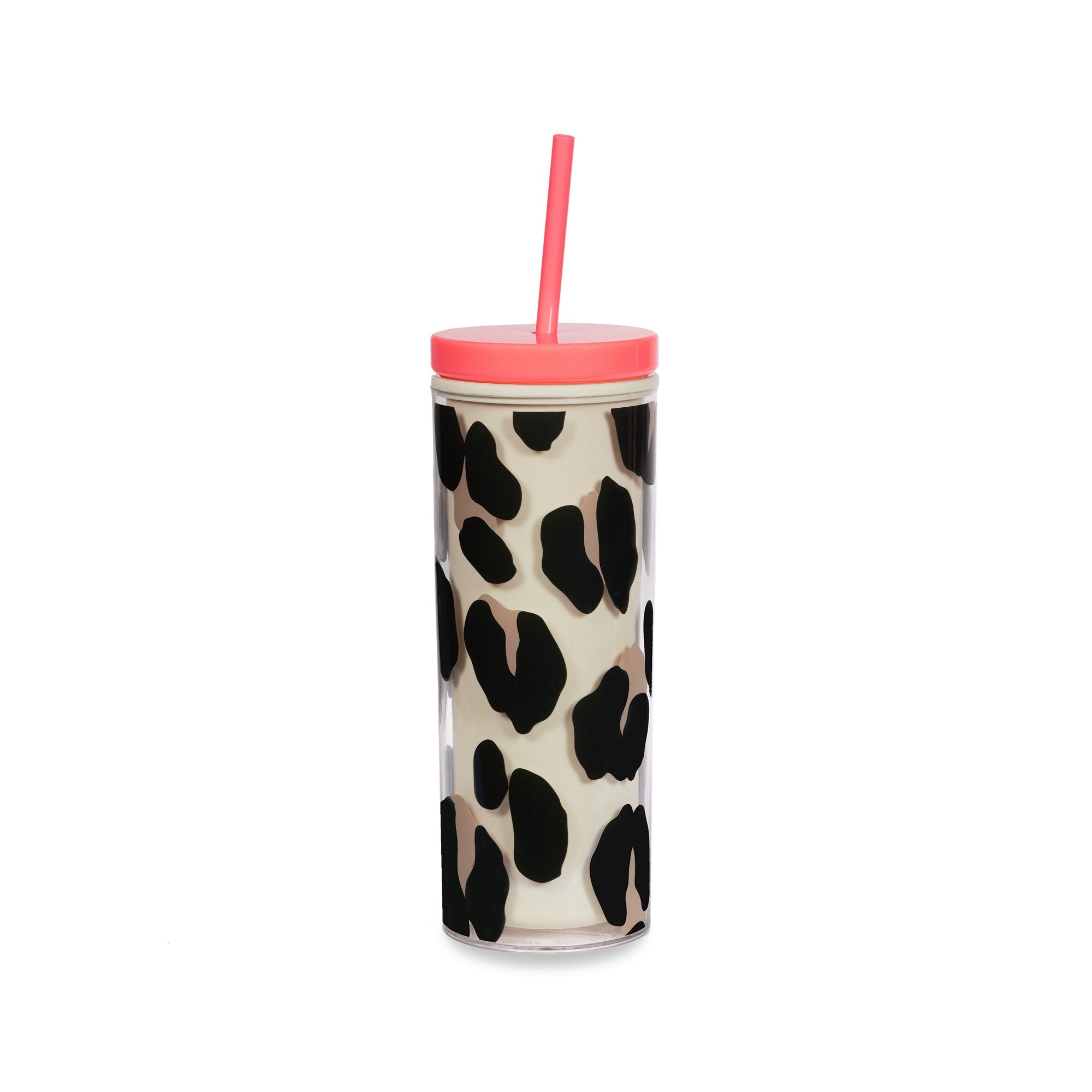 Tumbler with Straw, Forest Feline