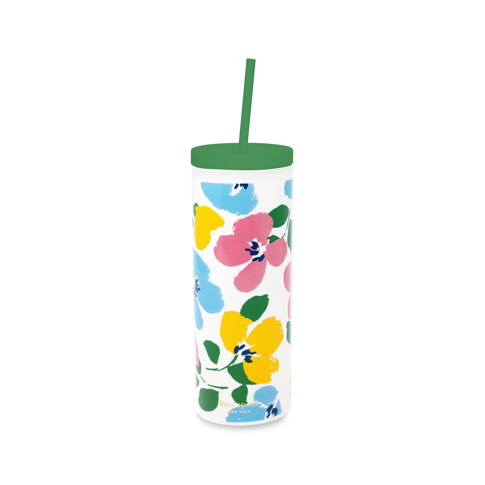 Kate Spade New York Painterly Bouquet Acrylic Tumbler With Straw