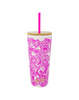 Tumbler with Straw, Unforgettable Pink