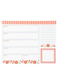 Weekly Meal Planner, Floral Cloud Dancer