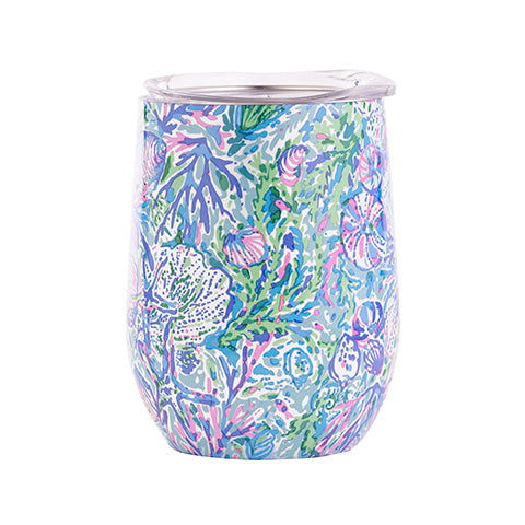 Stainless Steel Stemless Wine Tumbler in Blue