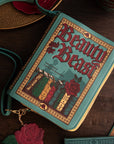 Book-shaped handbag with 'Beauty and the Beast' design