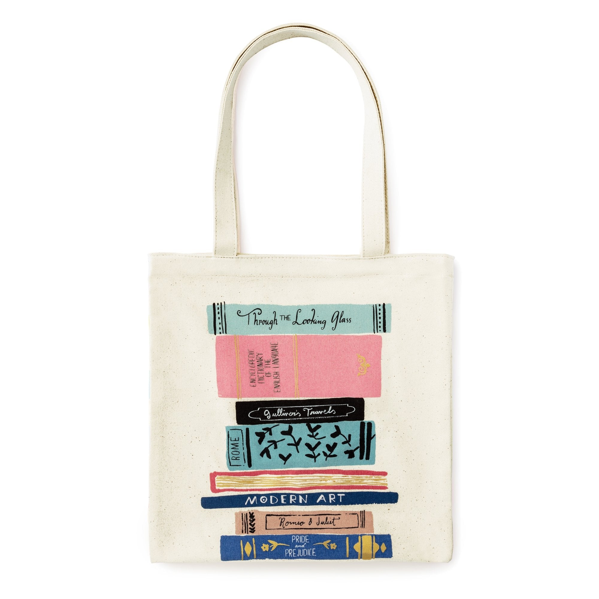Canvas Book Tote, Stack of Classics