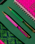 Glitter Bomb Pen Set, Wicked Green/Pink