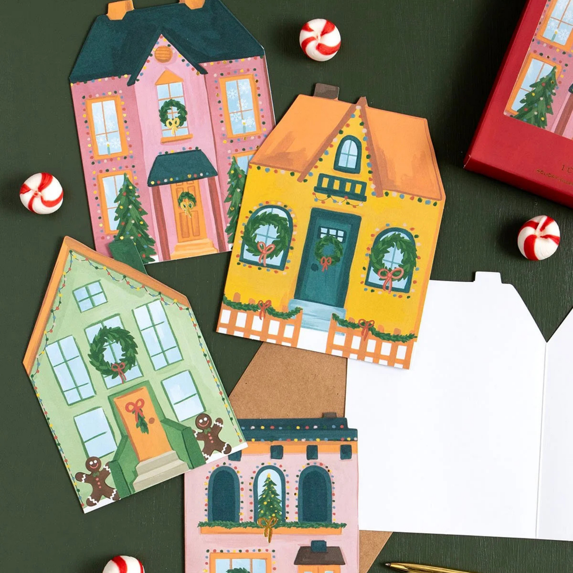 Holiday Village Greeting Card Set