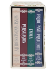 Set of Jane Austen coasters in a decorative box