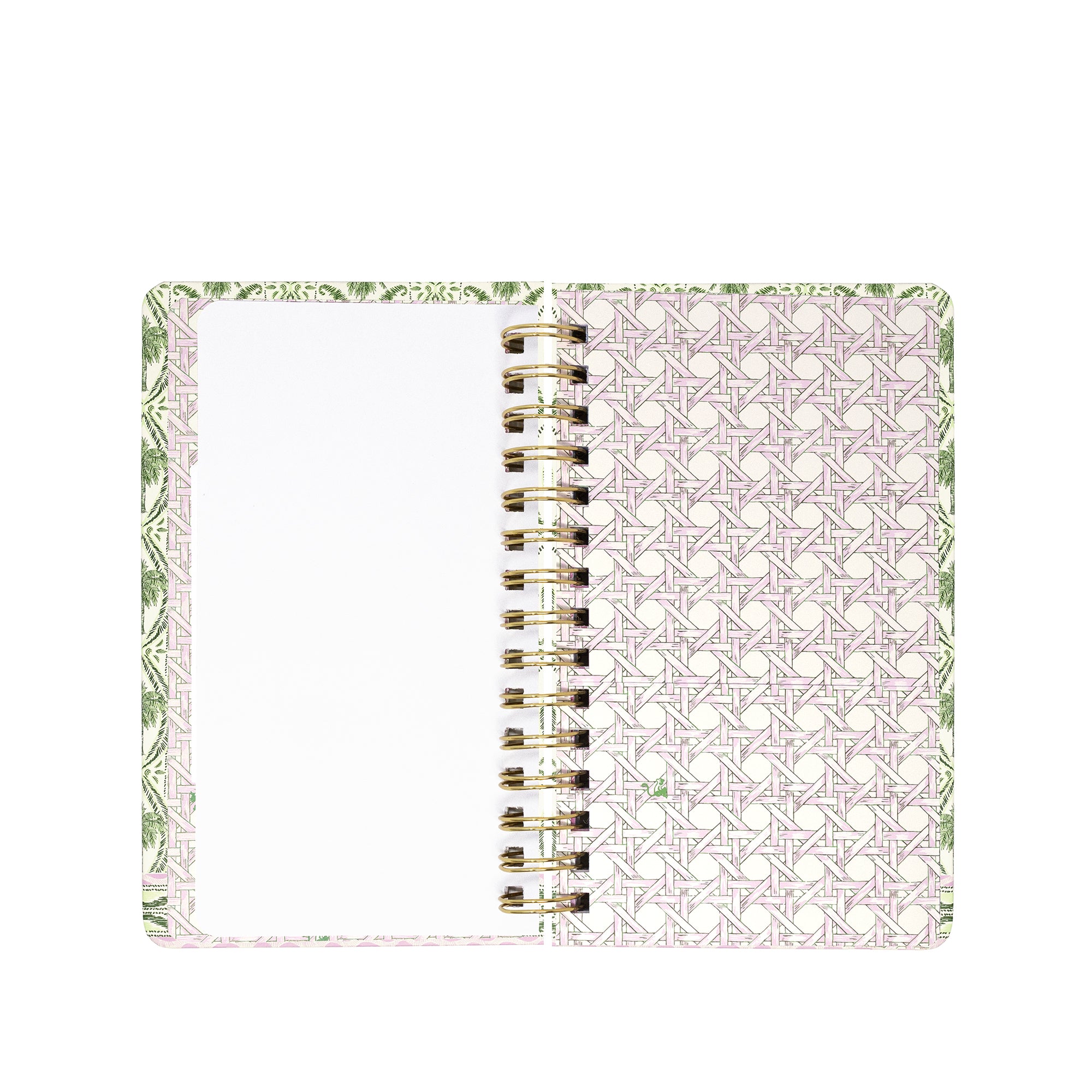 Planner with geometric pattern on white background