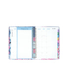 Planner with colorful floral design on a white background