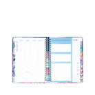 Planner with floral design on a white background