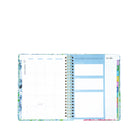 Planner with colorful design on a white background