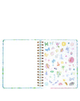 planner with colorful illustrations on a white background