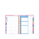 Planner with colorful design on a white background