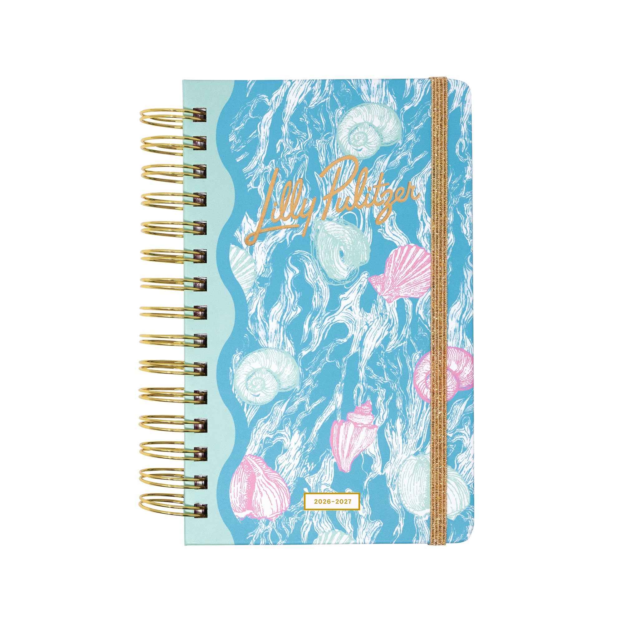 Lilly Pulitzer planner with shell design on a white background