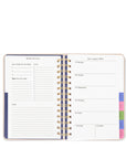 Weekly planner with a monthly view on a white background