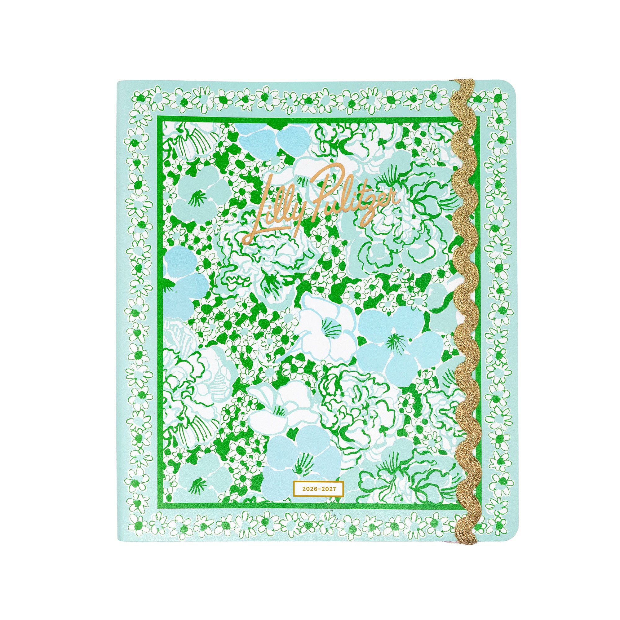 Floral patterned planner with 'Little Pouch' branding on a white background