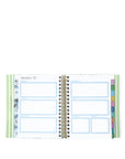 Open planner showing January '27 layout with colorful tabs on a white background