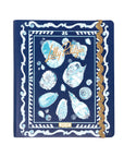 Navy blue planner with white shell illustrations and 'Lilly Pulitzer' branding on a white background