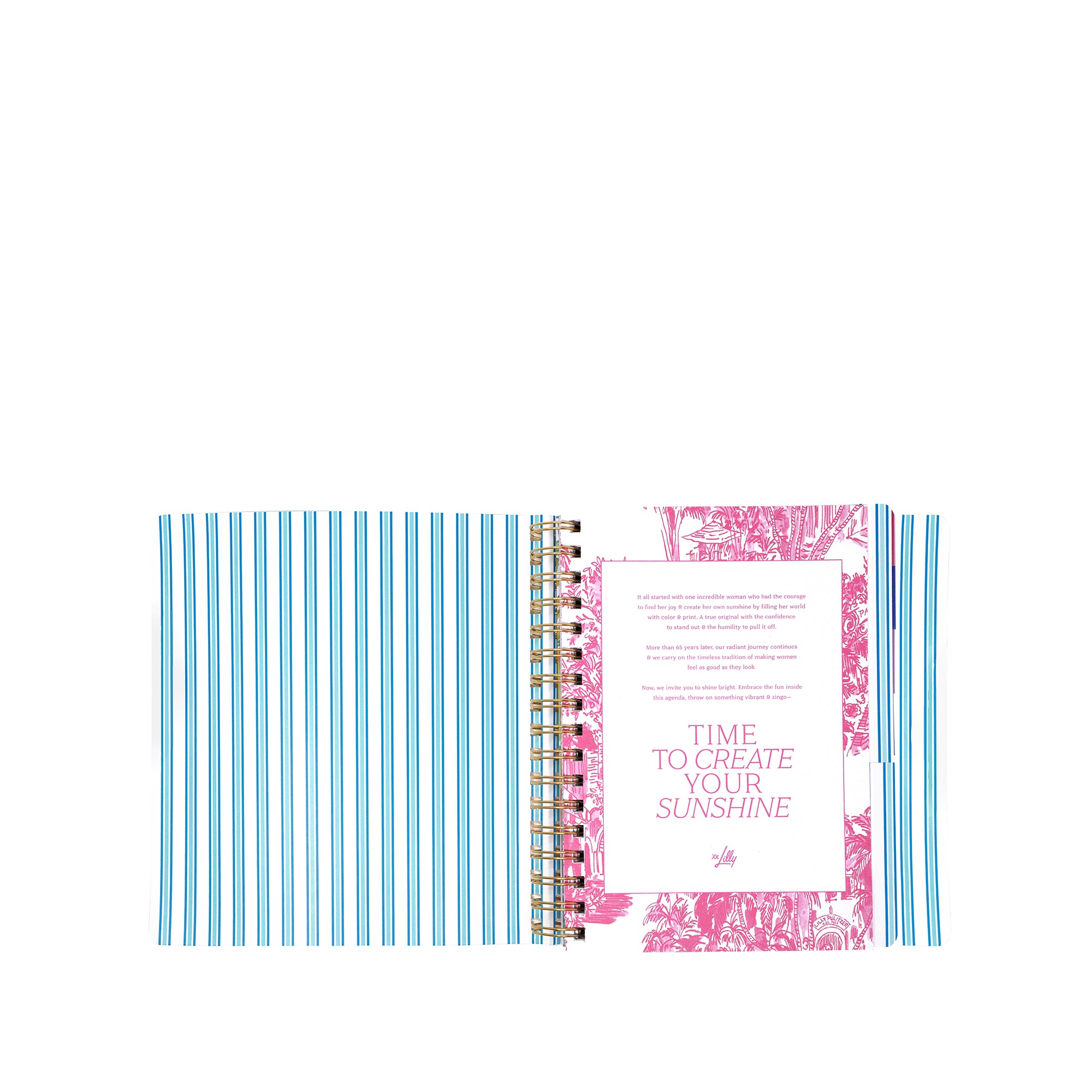 planner with decorative covers on a white background