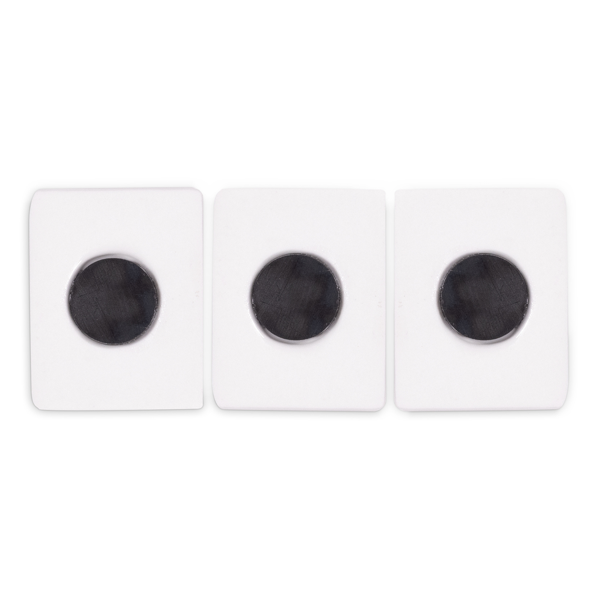 back view of Three book-themed magnets with floral designs and book titles on a white background