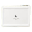 White pouch with 'Steel Mill' branding on a white background