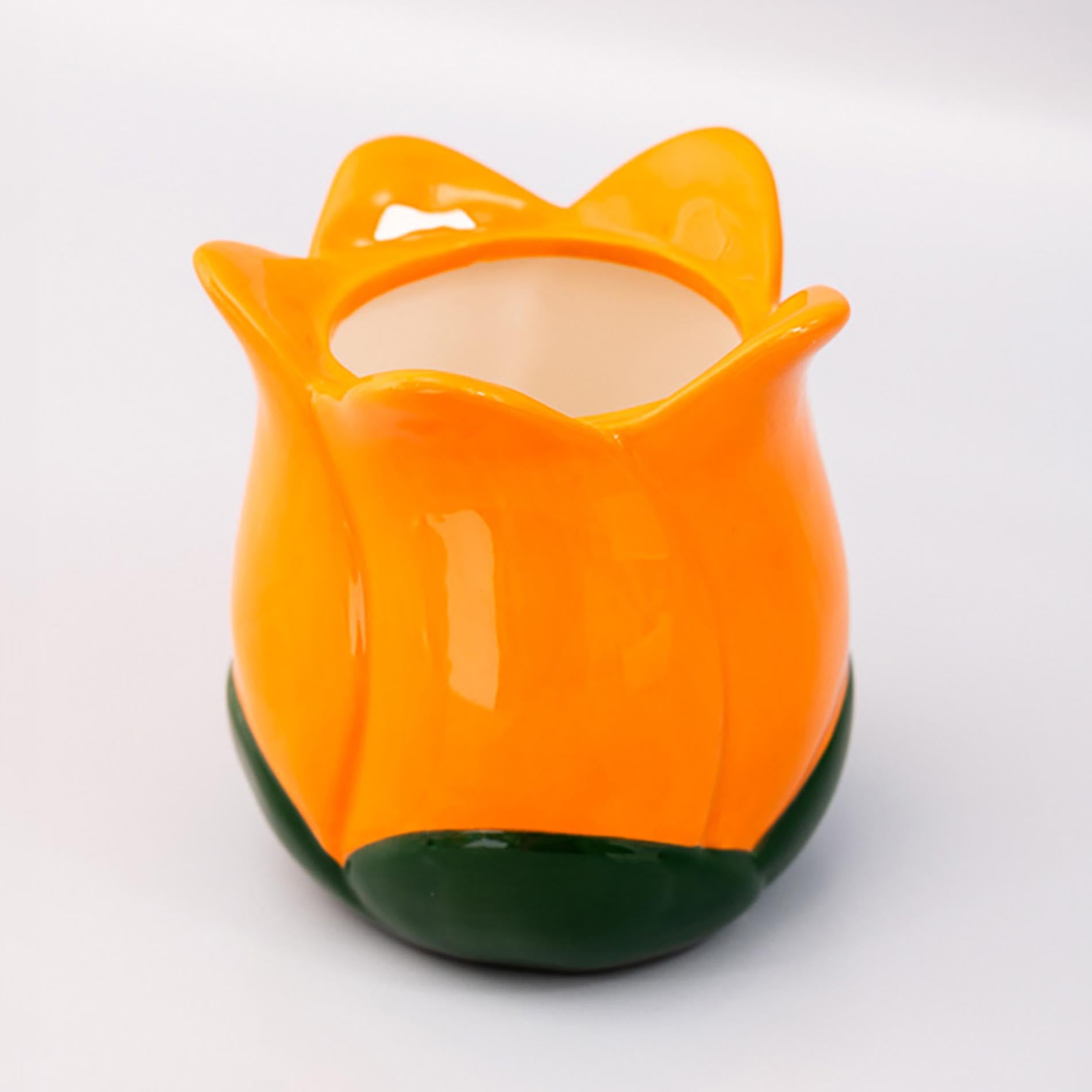 Orange tulip vase