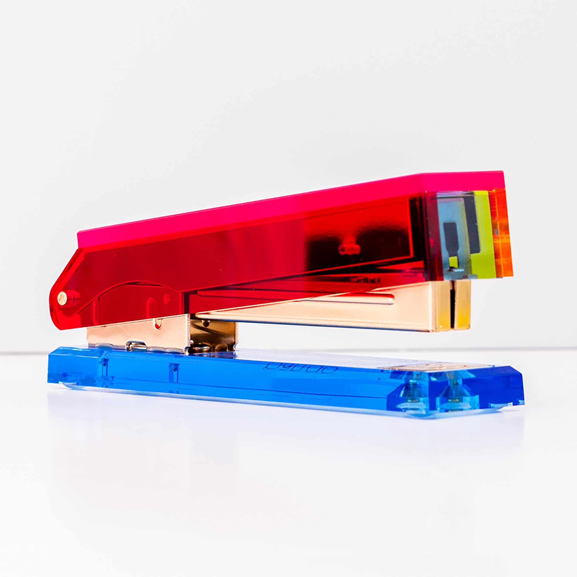 Colorful stapler on a white background