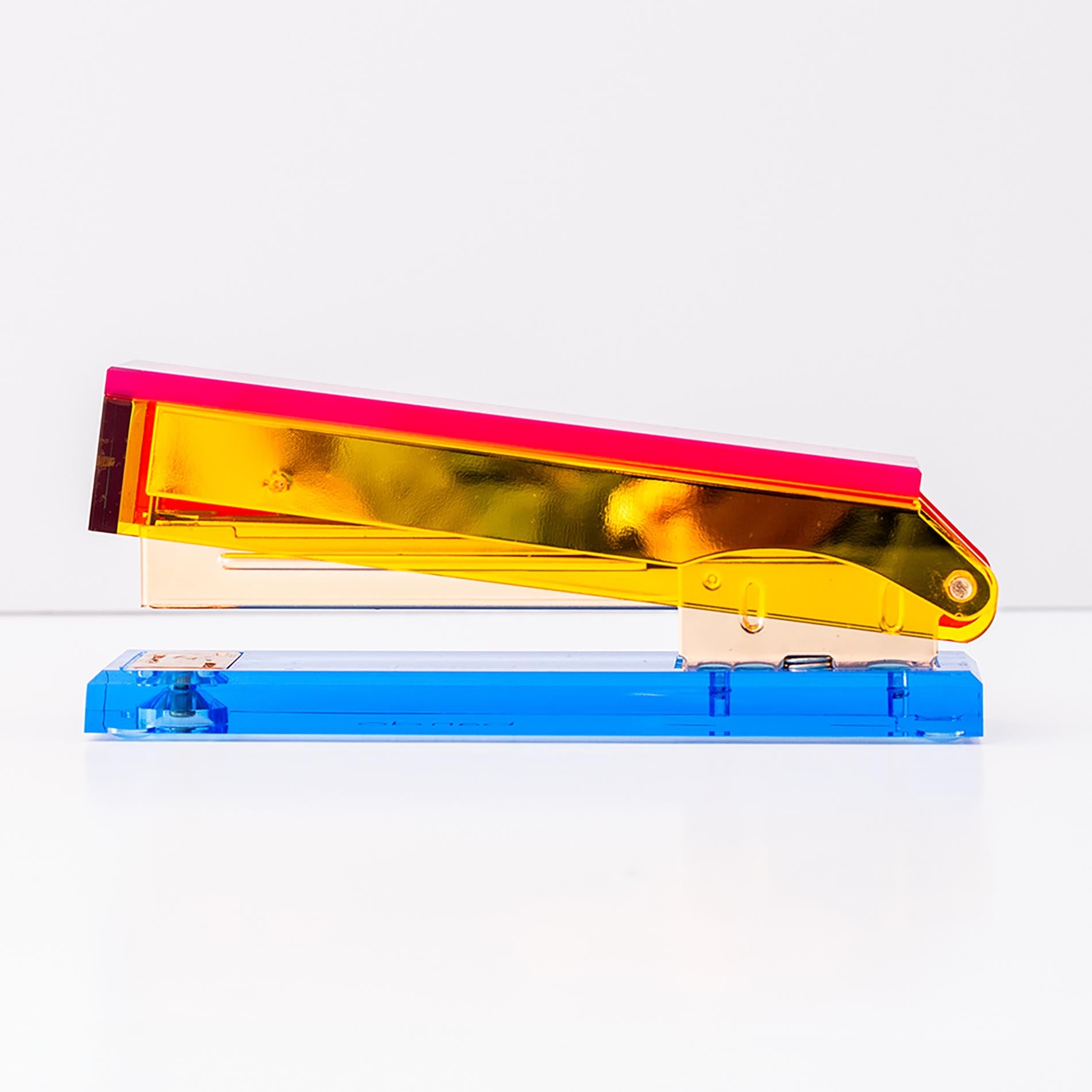 Colorful stapler on a white background