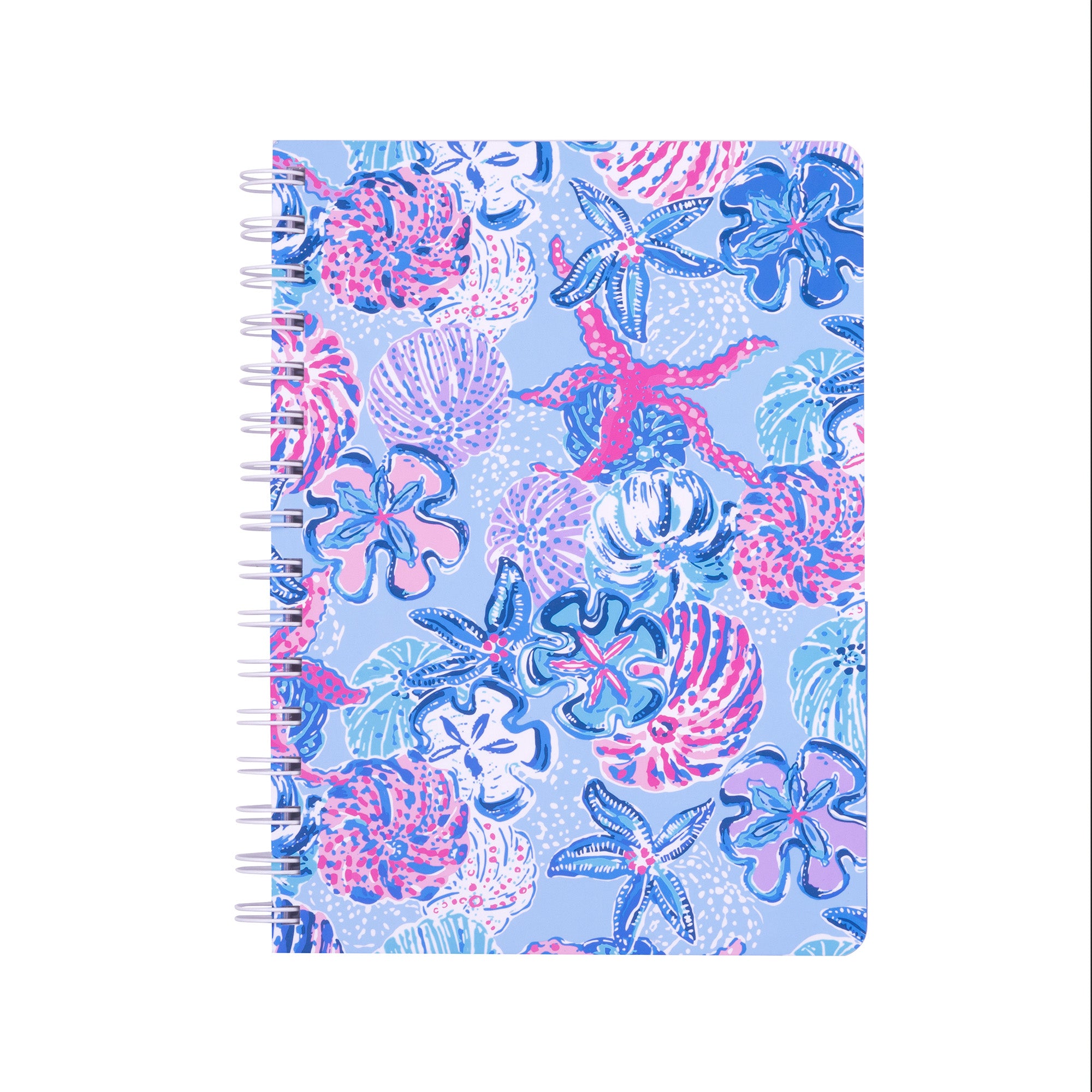 blue mini notebook with colorful under the sea theme