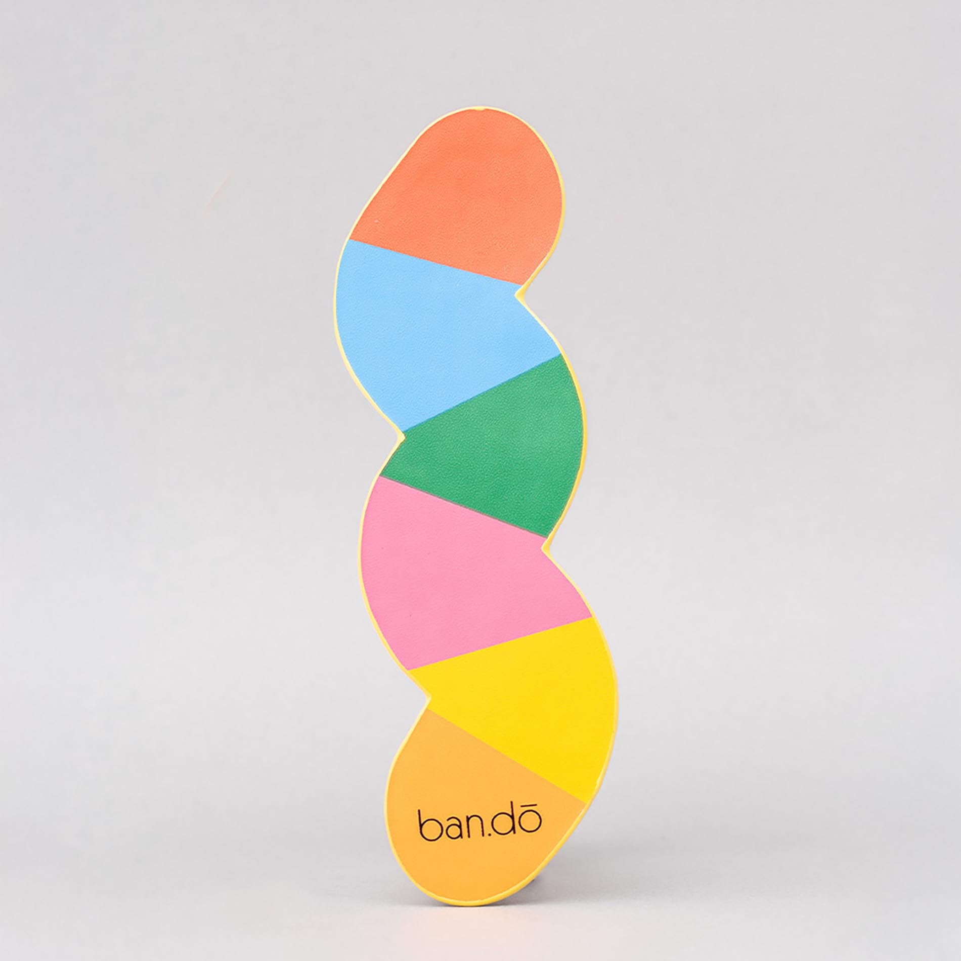 Colorful bookmark with 'BOOKWORM' text on a gray background