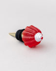 Red jelly dessert wine stopper