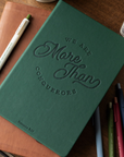 Vegan Leather Journal, More than Conquerors