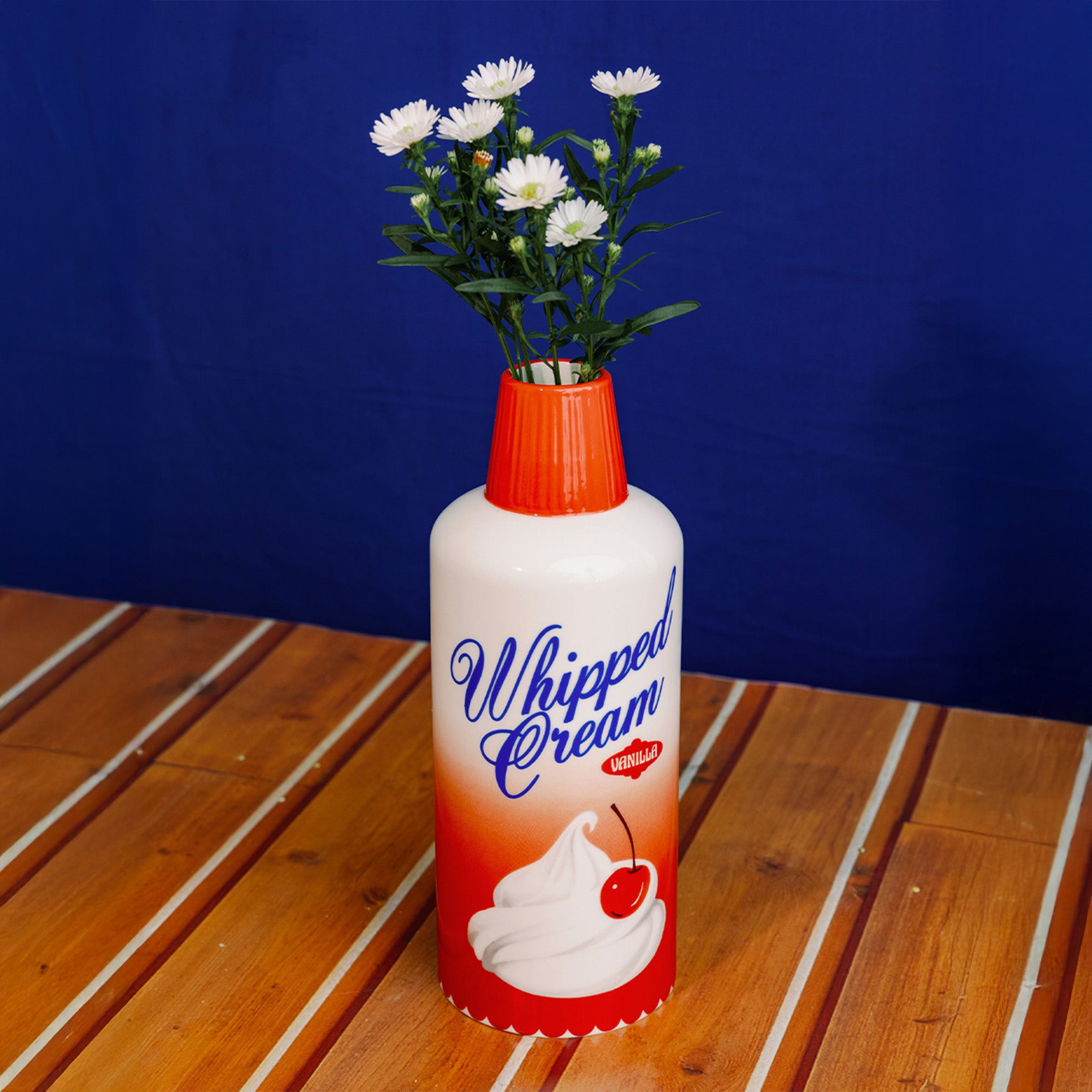 whipped cream ceramic vase