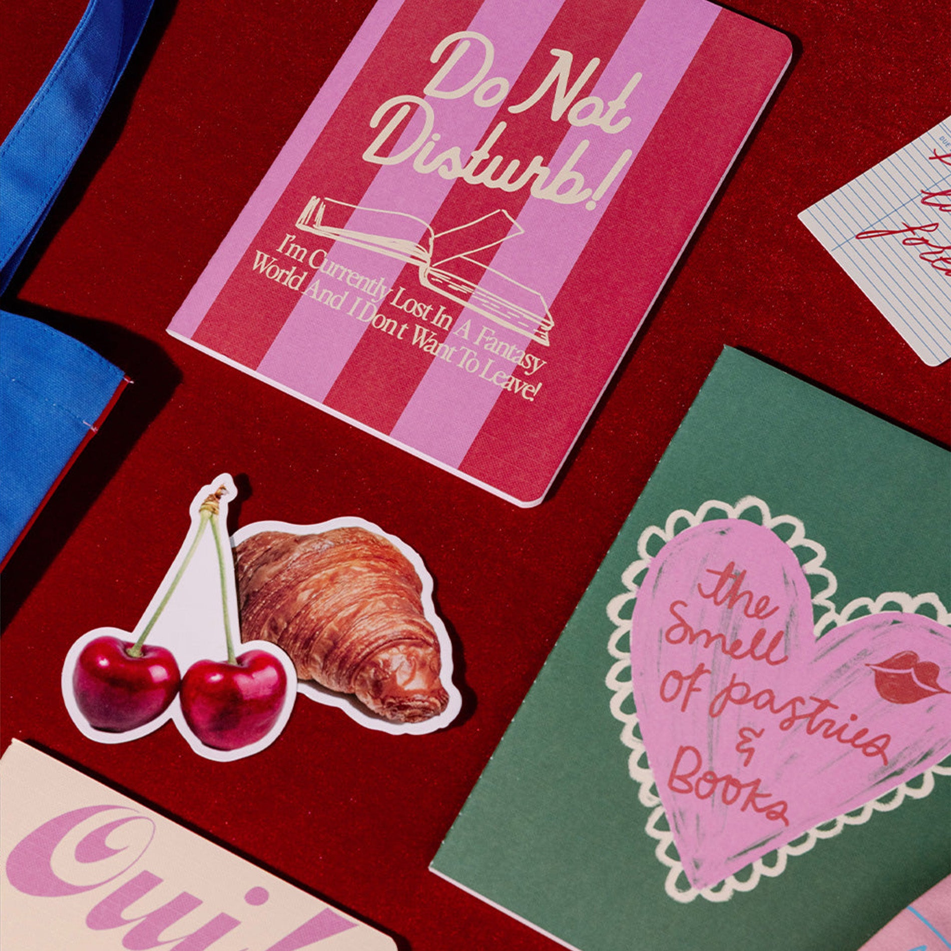 Sticker with 'Do Not Disturb' text and illustrations on a red background