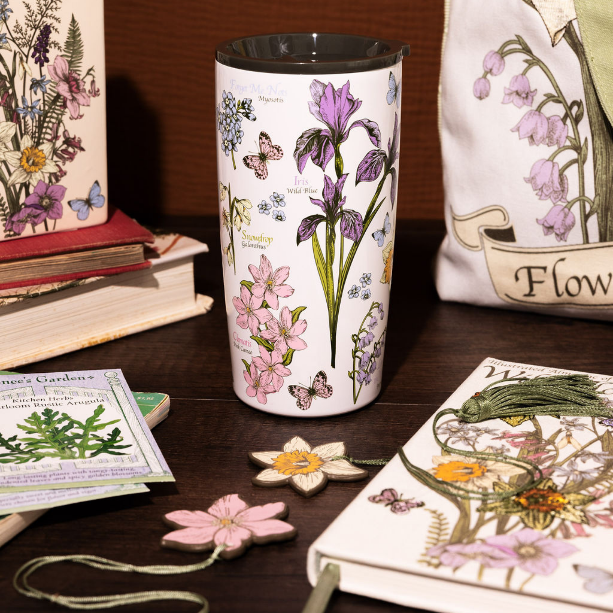 Stainless Steel Thermal Mug, Wildflowers